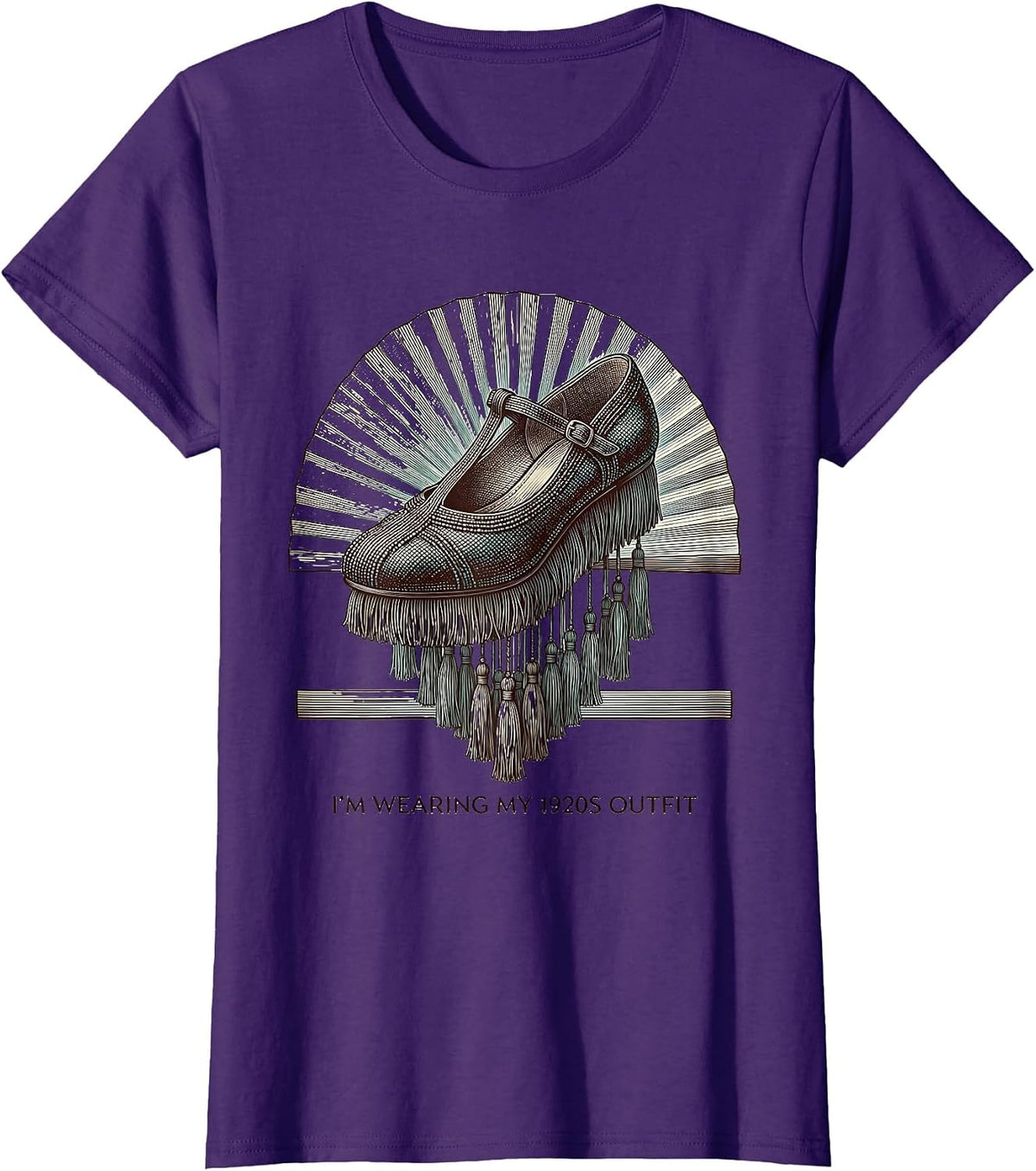 Women's I'm Wearing My 1920s Outfit Vintage Flapper Party New Years T-Shirt - Purple
