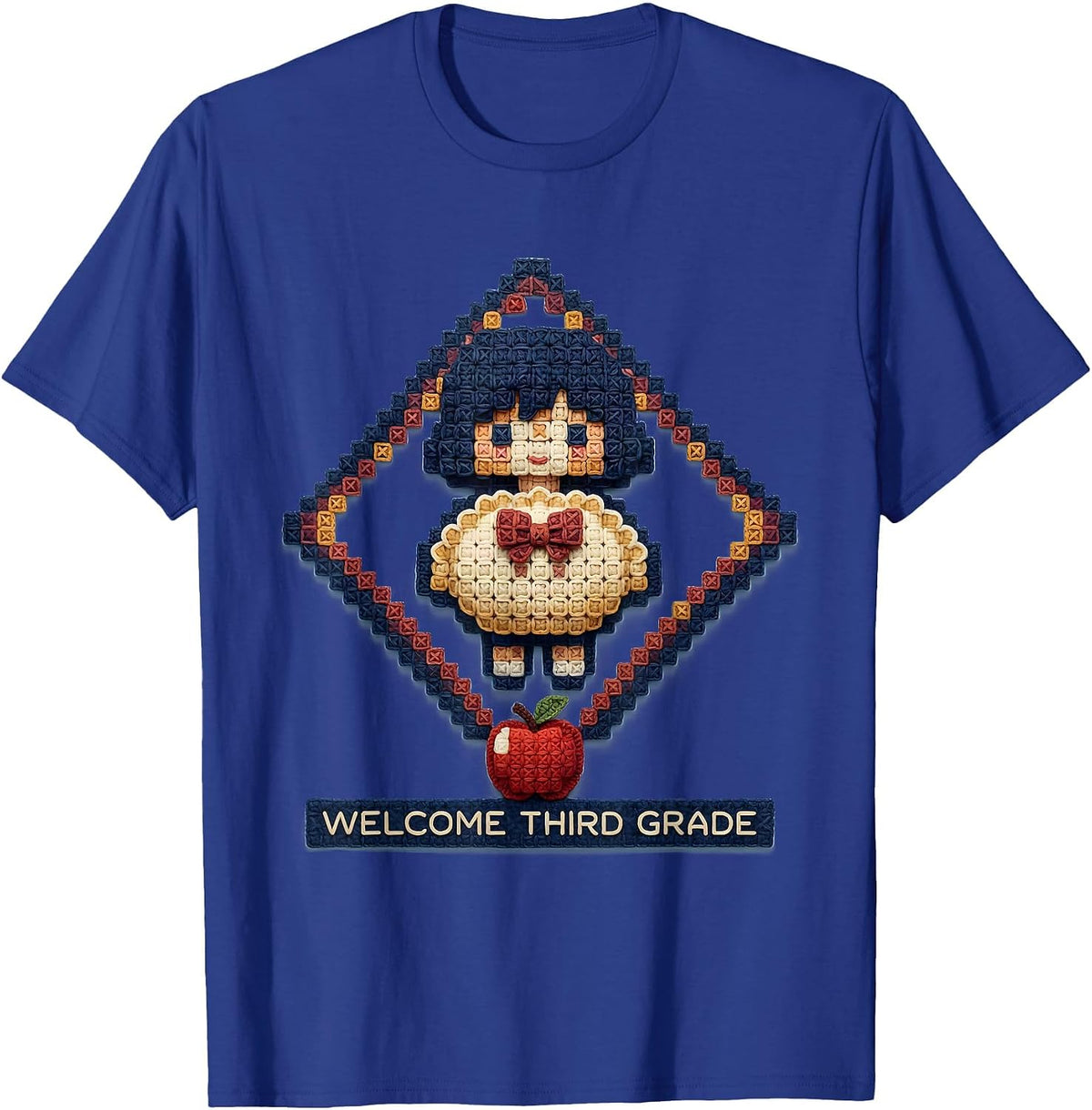Men's Welcome Third Grade Cute Dumpling Girl Back to School T-Shirt - Royal Blue
