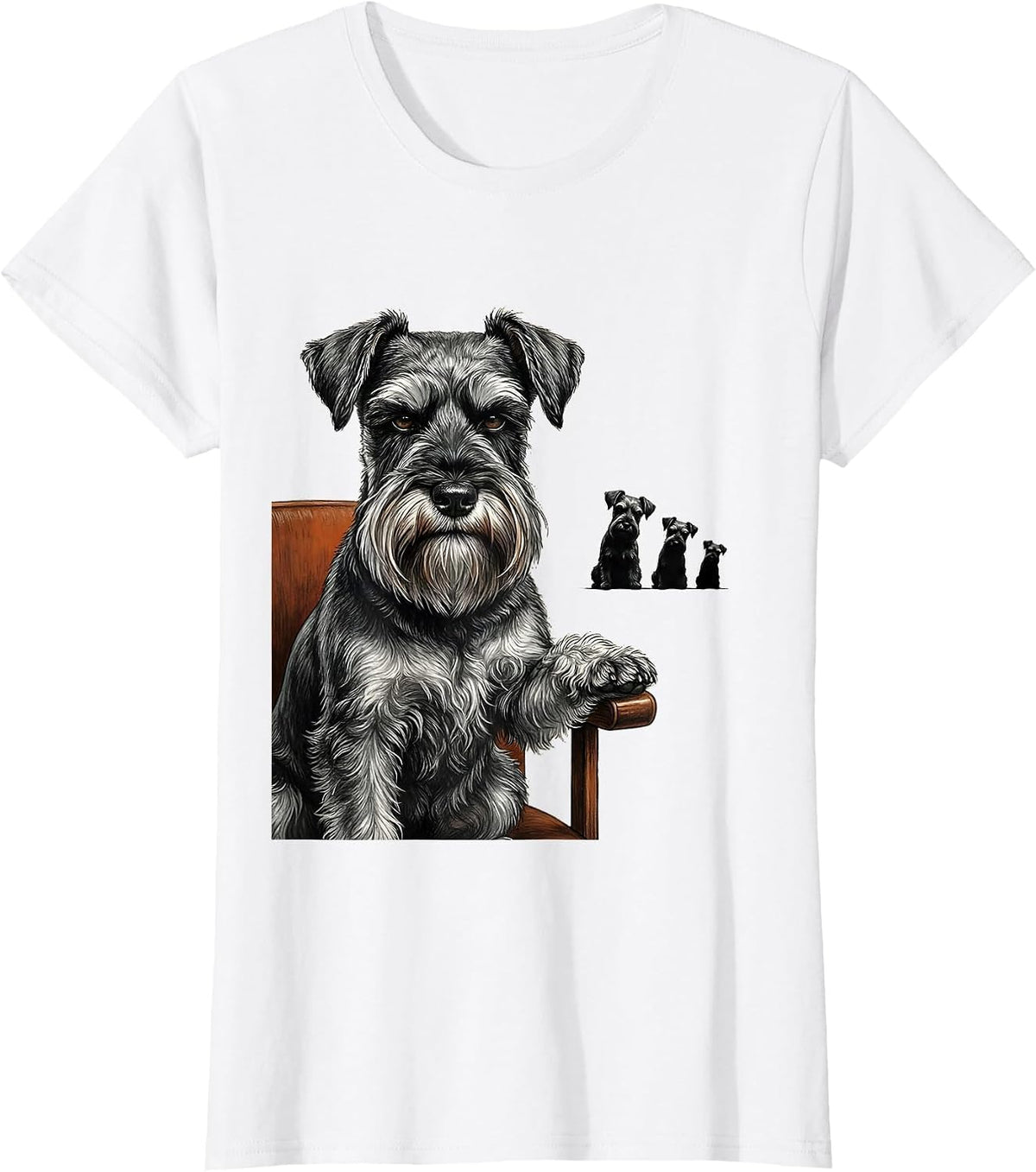 Women's Miniature Schnauzer Proud Dog Owner Humor T-Shirt - White