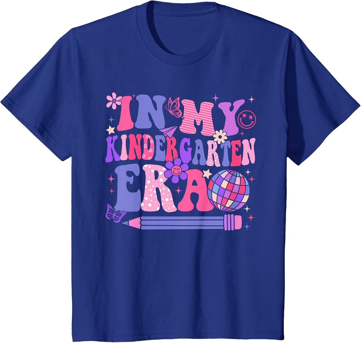 in My Kindergarten Era Back to School Teacher Women Girl T-Shirt - Royal Blue