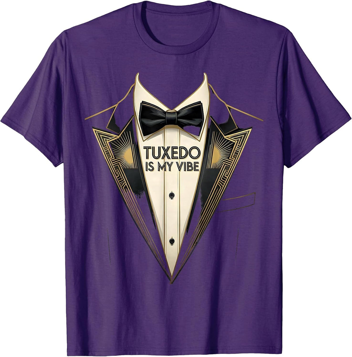 Men's Tuxedo Is My Vibe Formal Style Design T-Shirt - Purple