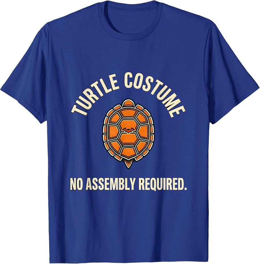 Turtle Costume No Assembly Required Funny Halloween Turtle T-Shirt - Royal Blue