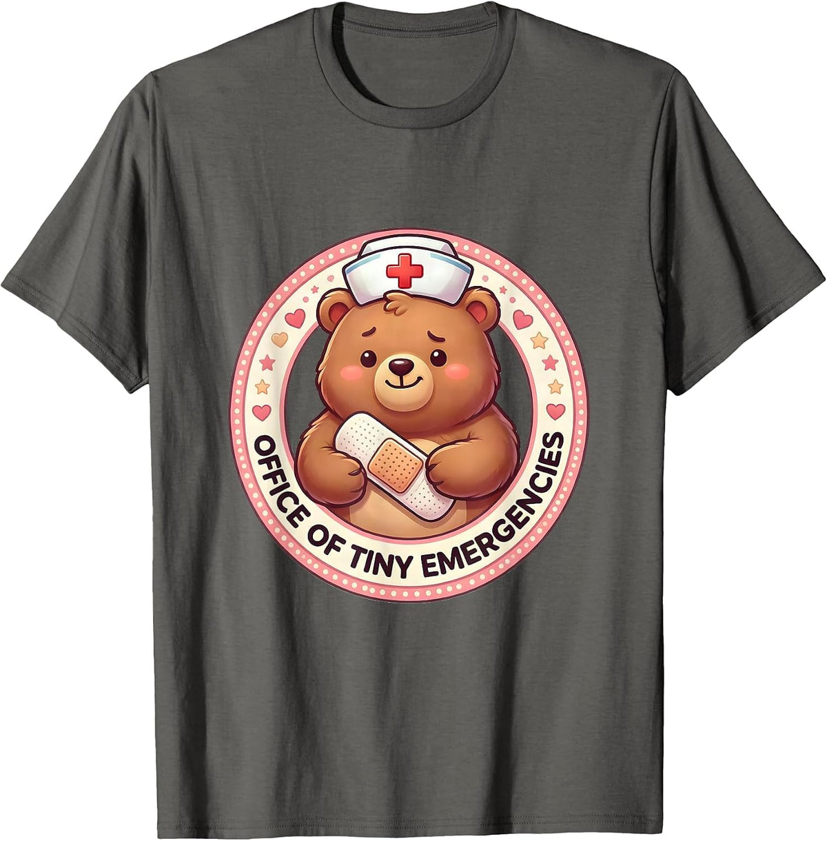 Men's Office of Tiny Emergencies School Nurse Design T-Shirt - Asphalt Grey
