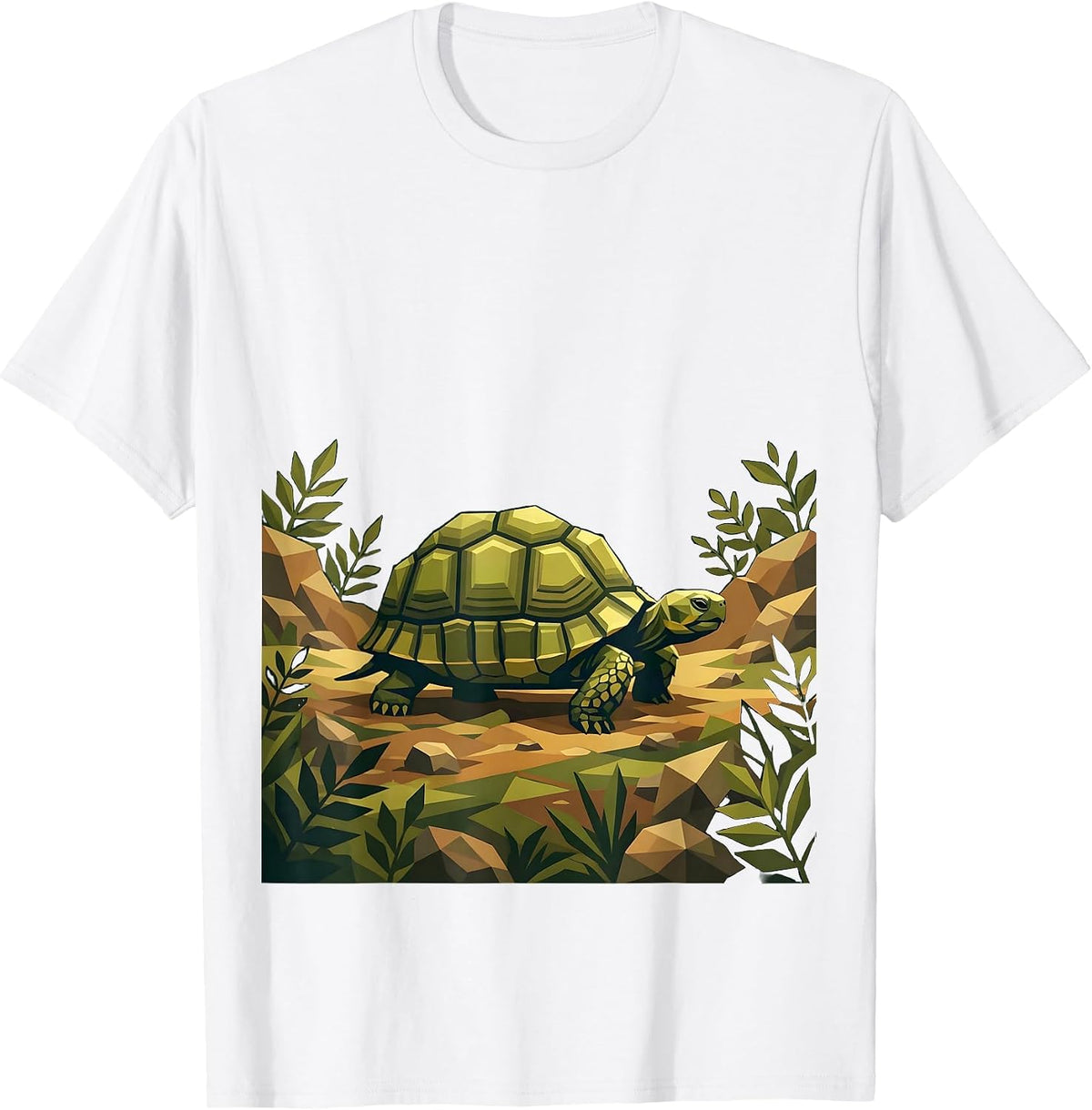 Men's Tiny Turtle Camo Youth Camouflage Design T-Shirt - White