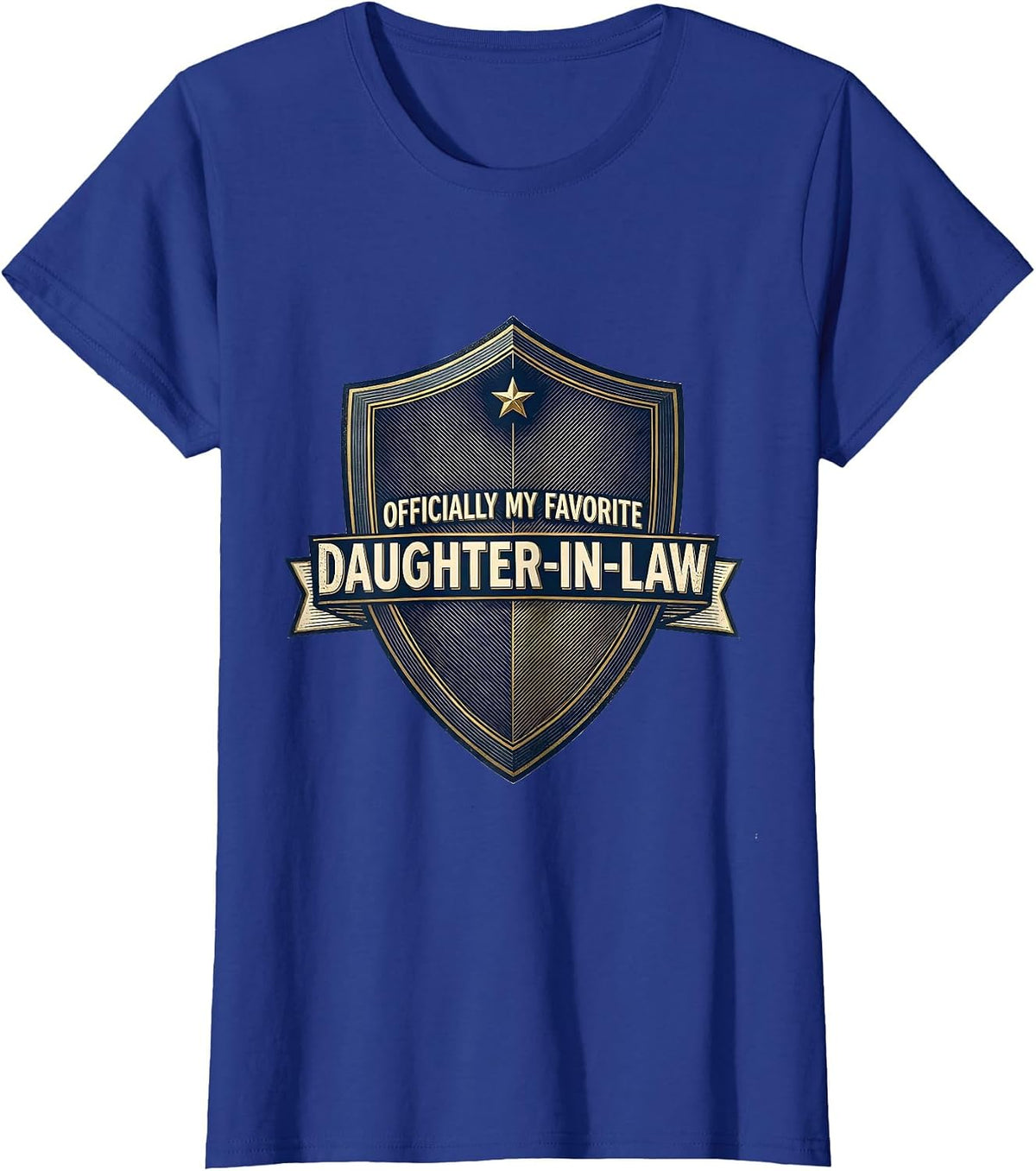 Women's Officially My Favorite Daughter-In-Law Funny Family Humor T-Shirt - Royal Blue