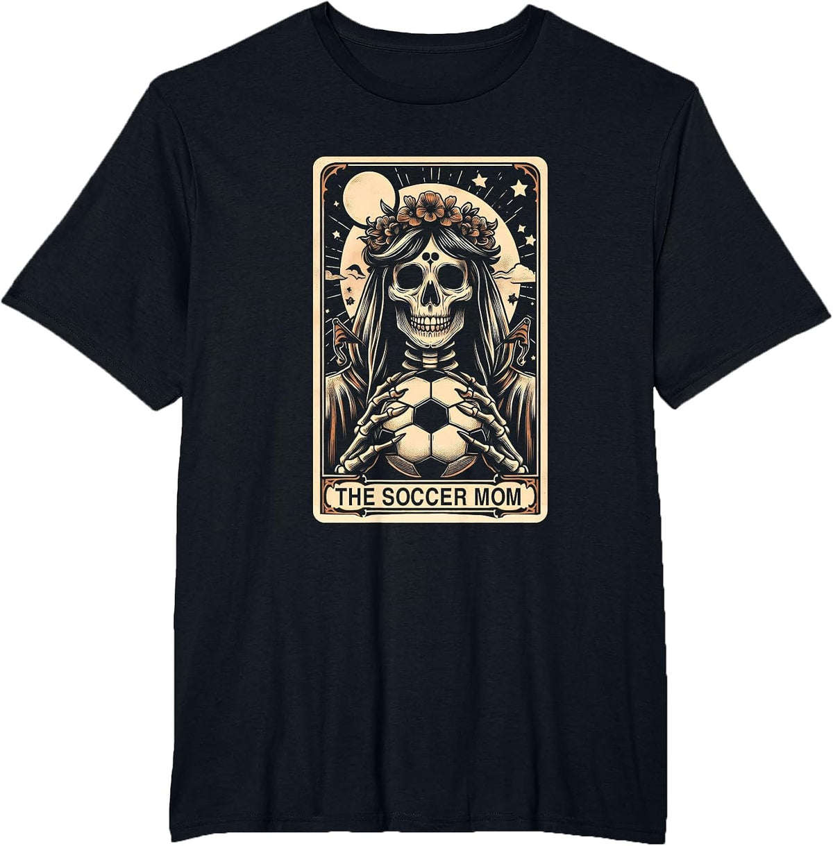 Soccer Mom Tarot Card Vintage Halloween Soccer Mama Mother T-Shirt - Black