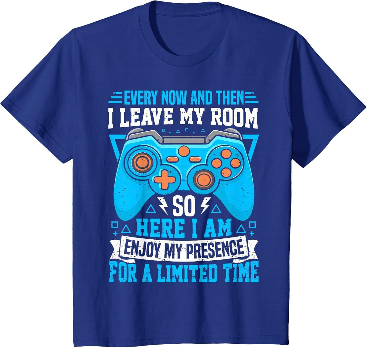 Funny Gamer Art for Men Women Gaming Gamer Video Game T-Shirt - Royal Blue