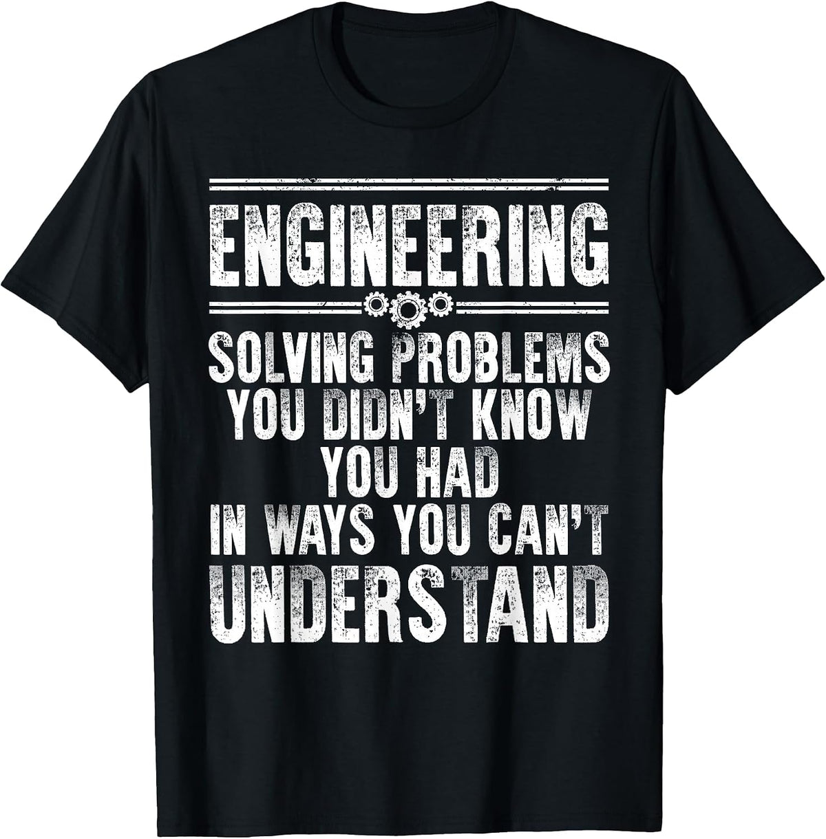 Funny Engineering Design for Men Women Kids Engineer Student T-Shirt - Black