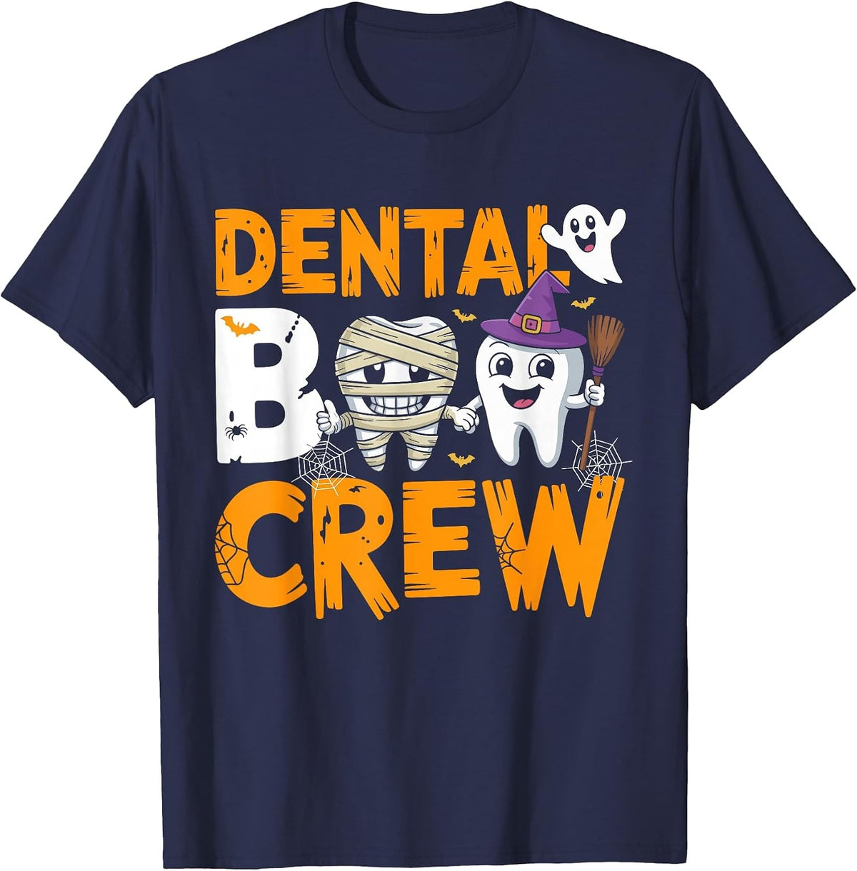 Dental Boo Crew Dentist Assistant Halloween Costume T-Shirt - Navy Blue