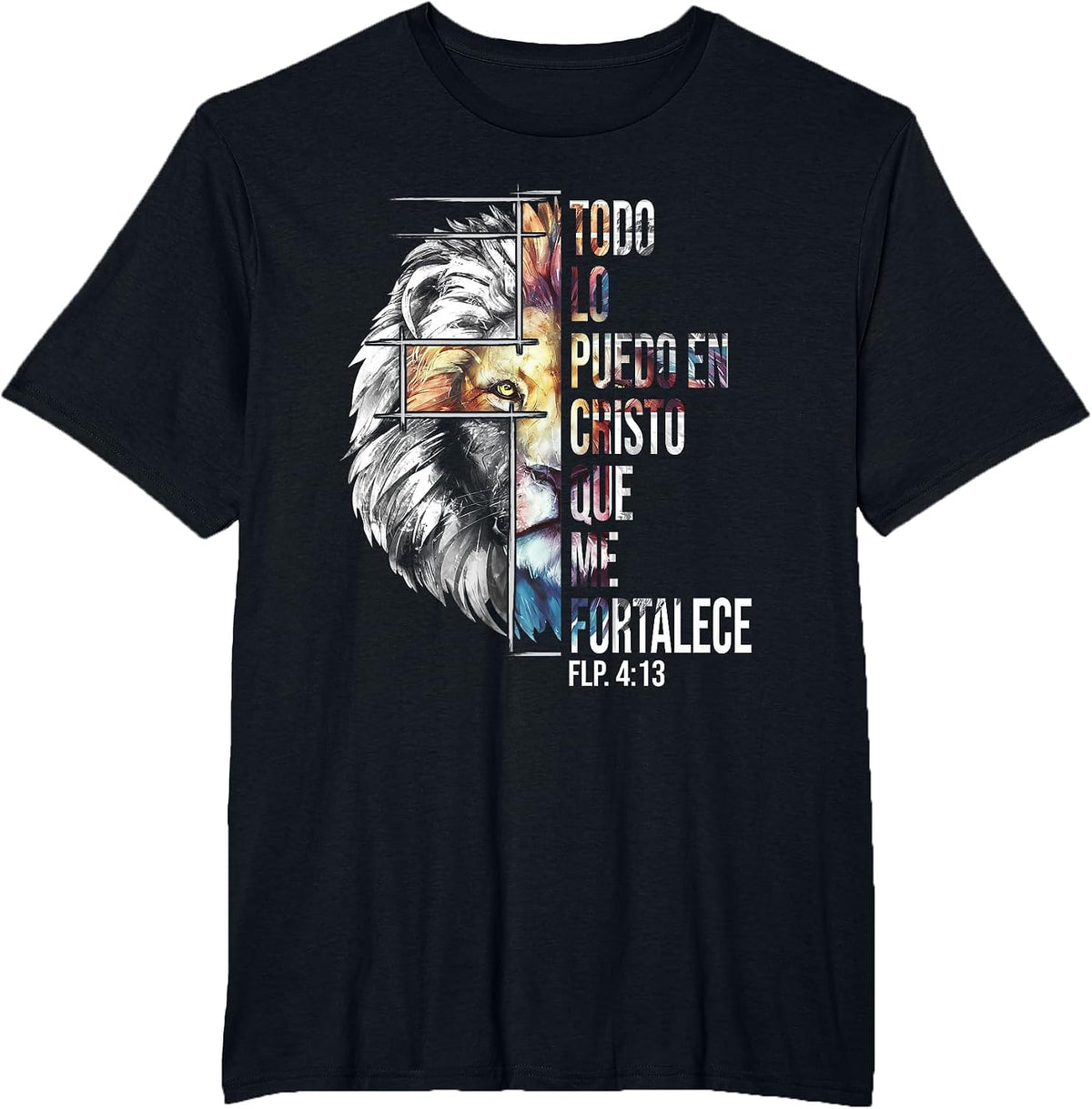 Bible Message Christian God in Spanish Cristianos T-Shirt - Black