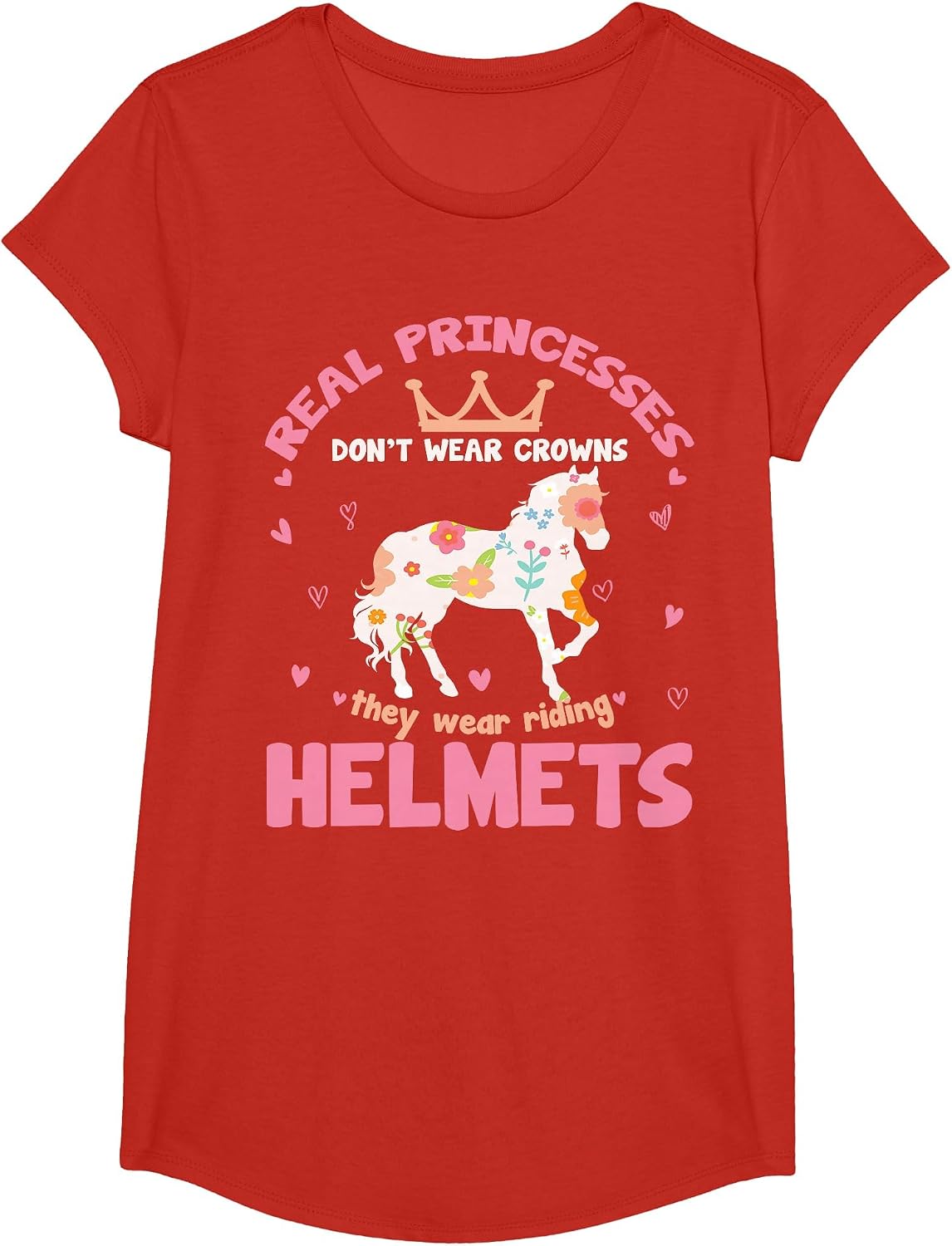 Horse Lover Horse Girl T-Shirt - Girls Red
