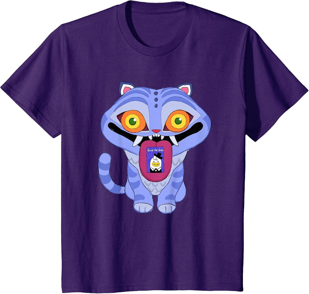 Kpop Demon Hunters Halloween Derpy Save The Date Invitation T-Shirt - Purple
