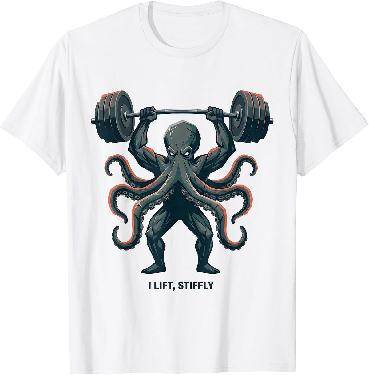 Men's I Lift, Stiffly Funny Gym Workout Weightlifting Humor T-Shirt - White
