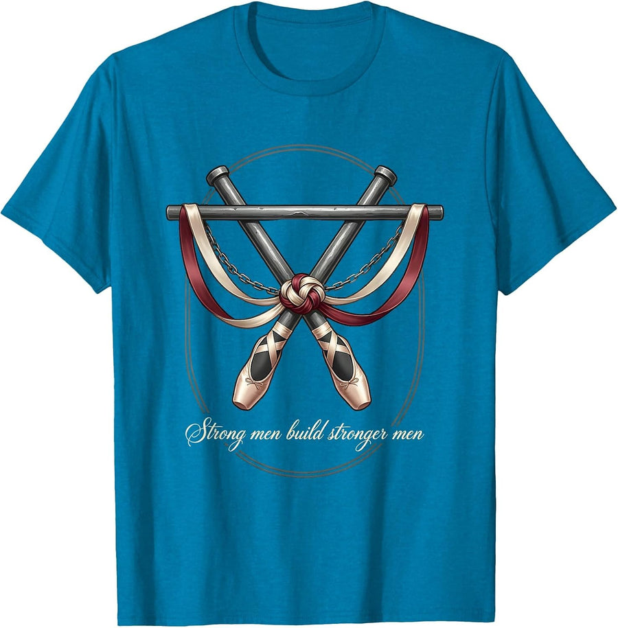 Strong Men Build Stronger Men Iron Sharpens Iron T-Shirt - Sapphire Blue