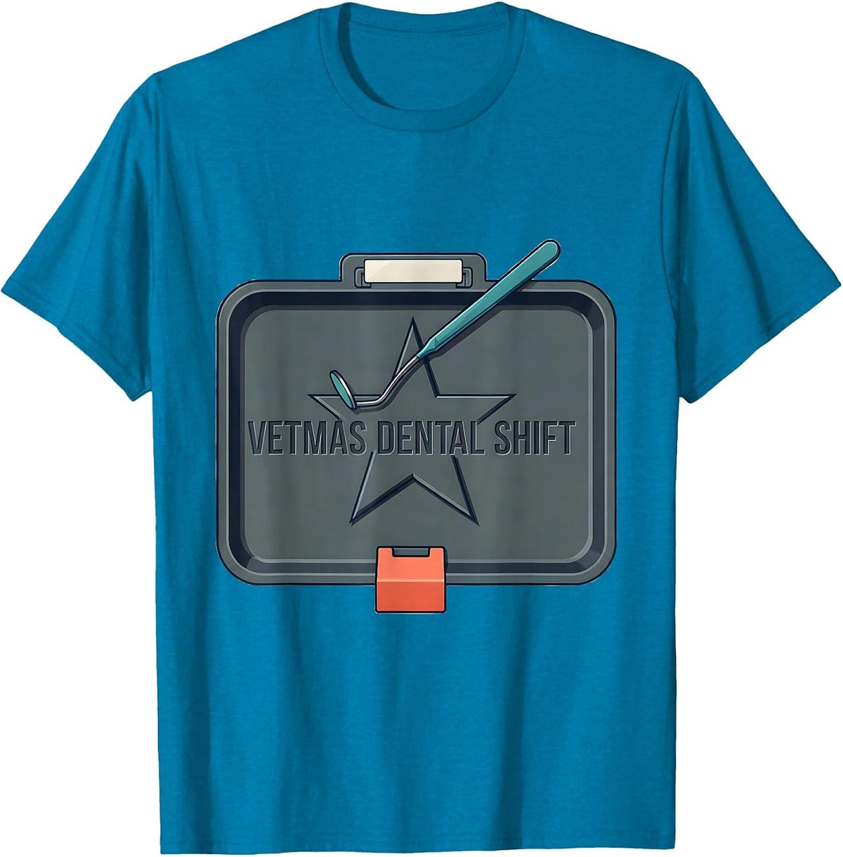 Vetmas Dental Shift Funny Vet Tech Christmas Veterinary T-Shirt - Sapphire Blue