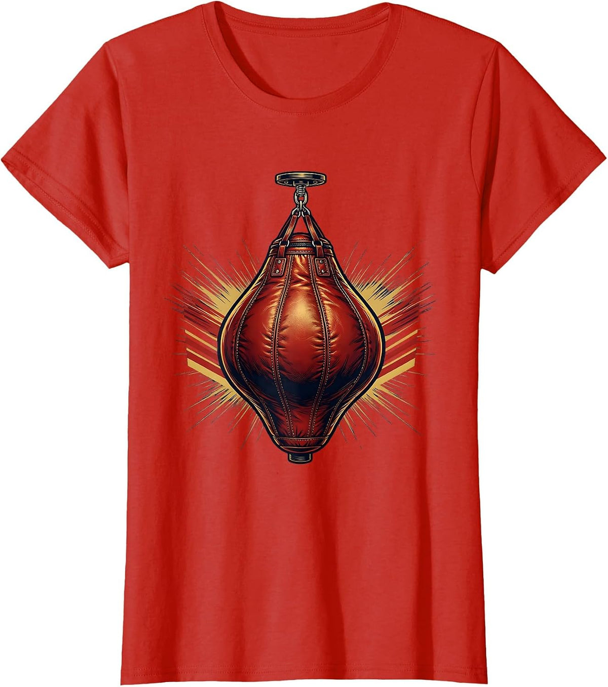 Speed Bag Spotlight Boxing Gym Graphic T-Shirt - Red