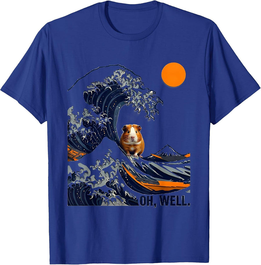 Oh, Well Funny Japanese Art Animal Lover Parody Graphic T-Shirt - Royal Blue