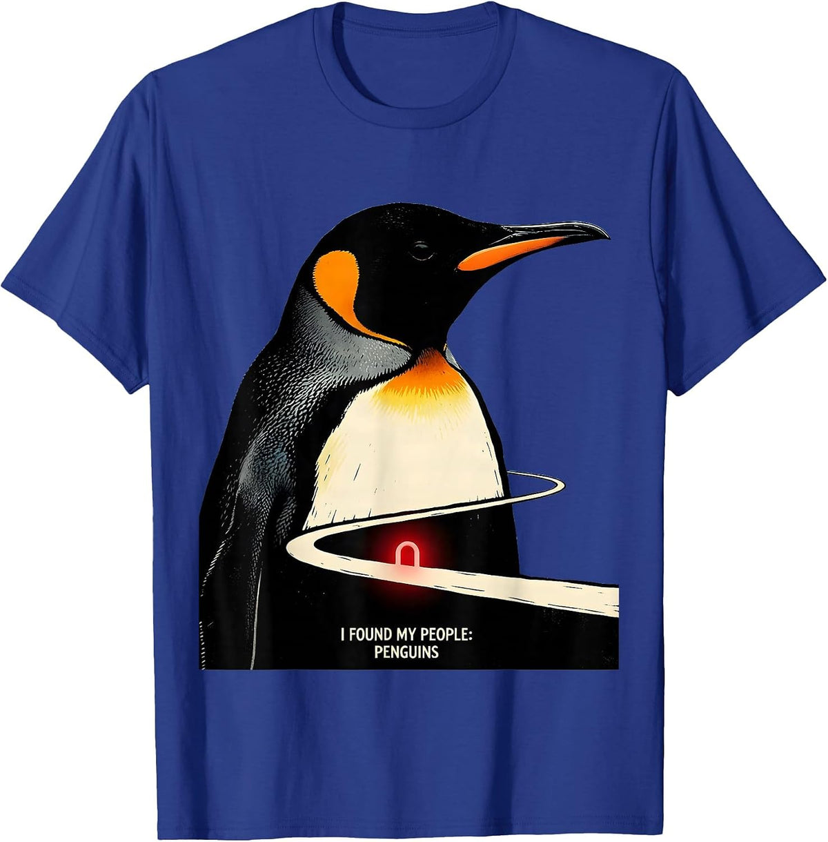Men's I Found My People Penguins Funny Christmas Penguin Lover T-Shirt - Royal Blue