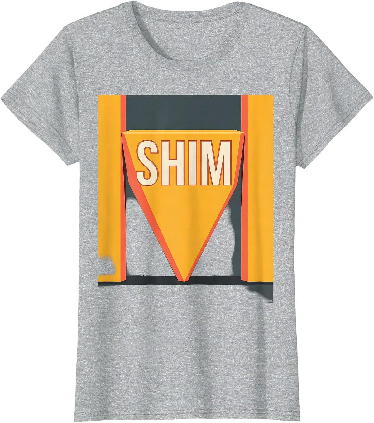 Women's SHIM Funny Construction Worker Contractor Gag Gift T-Shirt - Heather Grey