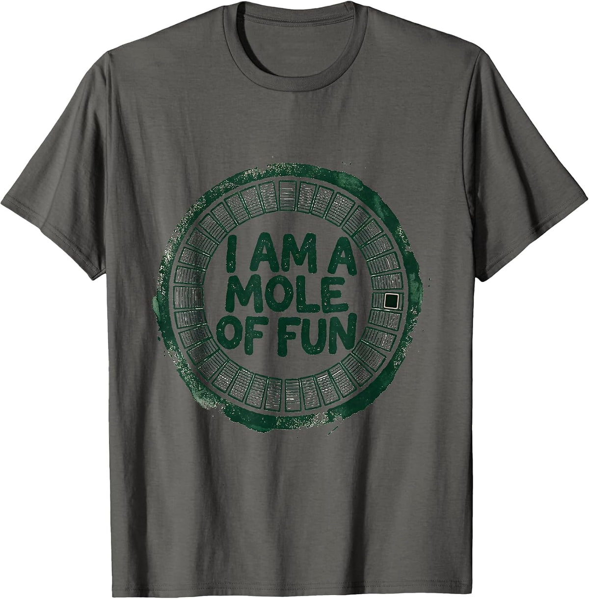 I Am A Mole Of Fun Rubber Stamp Chemistry Teacher Science T-Shirt - Asphalt Grey