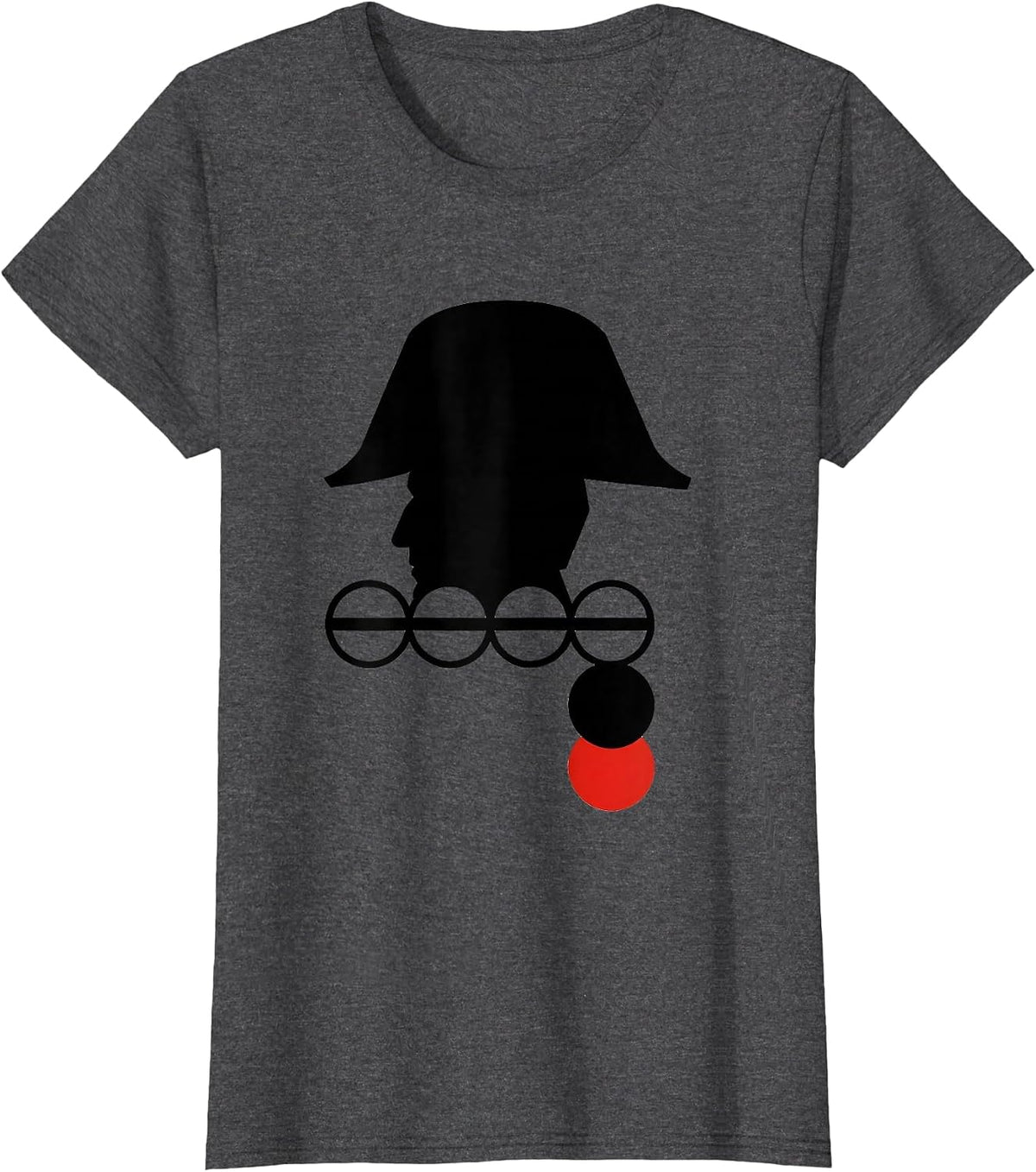 Women's Napoleon Bonaparte Campaign Markers Military History Humor T-Shirt - Dark Heather Grey