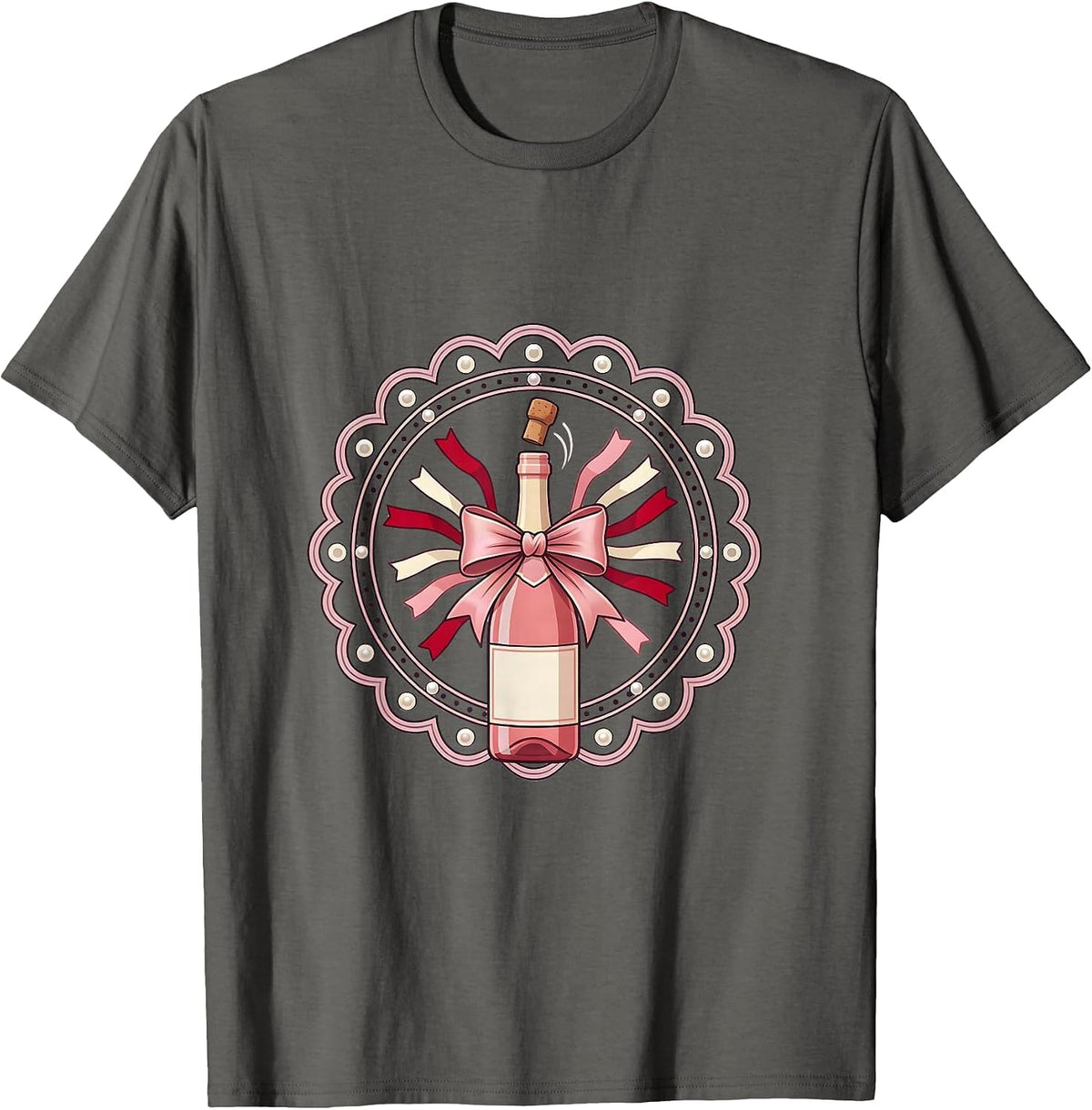 Men's Birthday Champagne Pop Confetti Celebration Graphic T-Shirt - Asphalt Grey