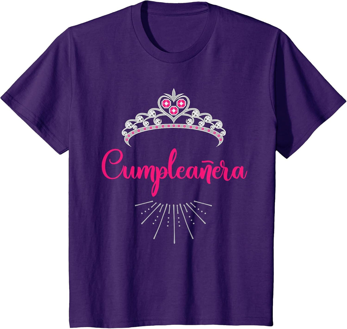 Cumpleanera Birthday Girl Tiara Spanish T-Shirt - Purple
