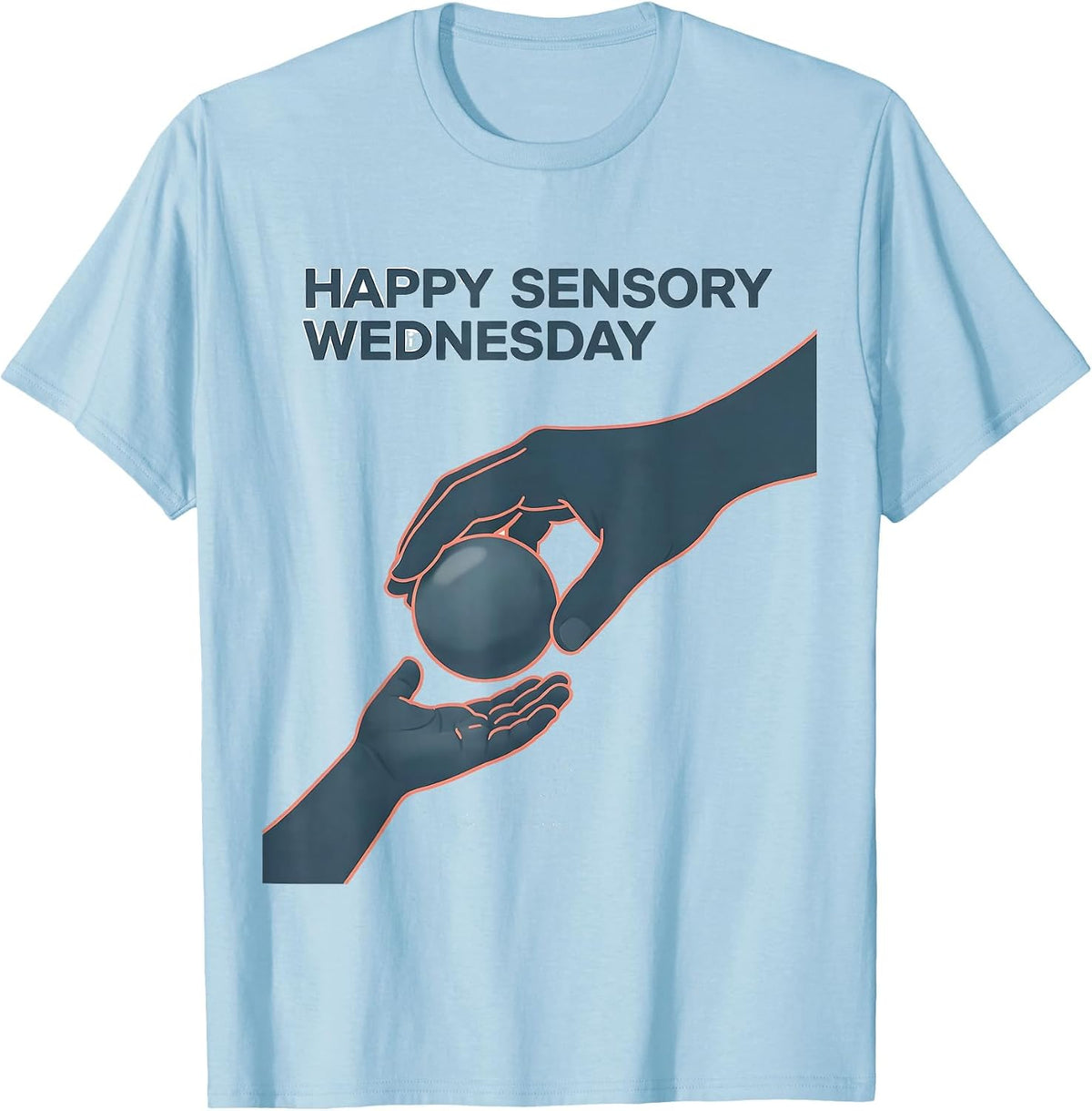 Men's Happy Sensory Wednesday Occupational Therapy OT Assistant T-Shirt - Baby Blue