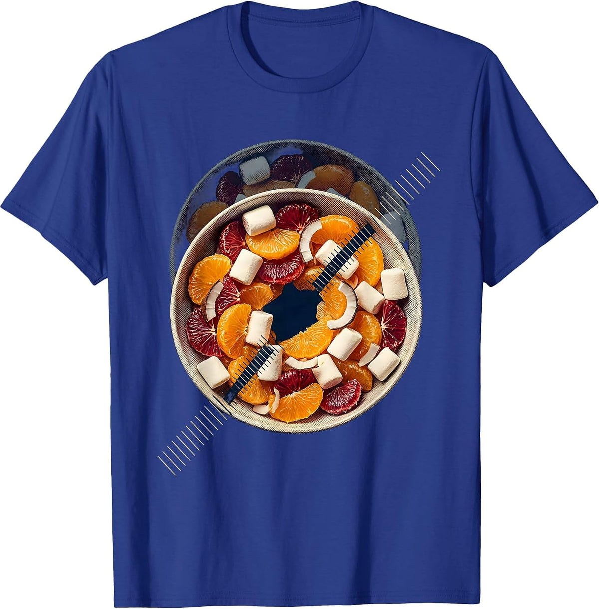 Citrus Marshmallow Bowl Thanksgiving Food Humor T-Shirt - Royal Blue