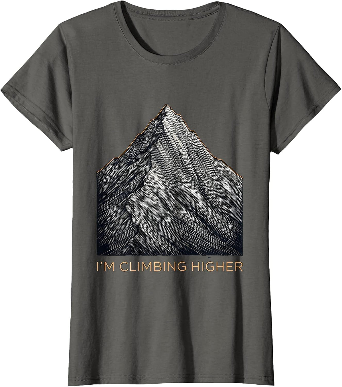 Women's I'm Climbing Higher Generative Plotter Blessed Pier Giorgio T-Shirt - Asphalt Grey