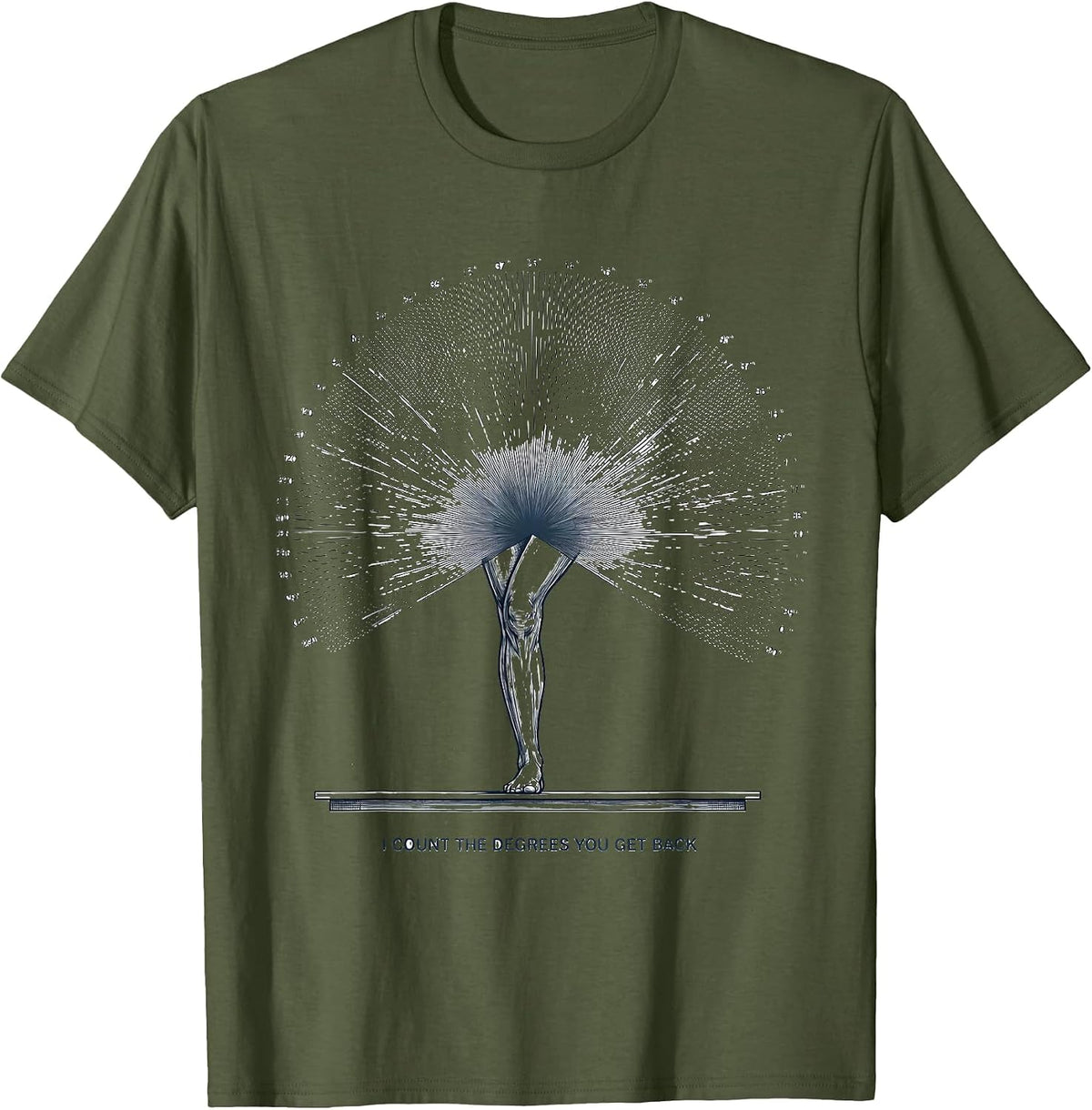 Men's I Count The Degrees You Get Back Funny Physical Therapist T-Shirt - Olive Green
