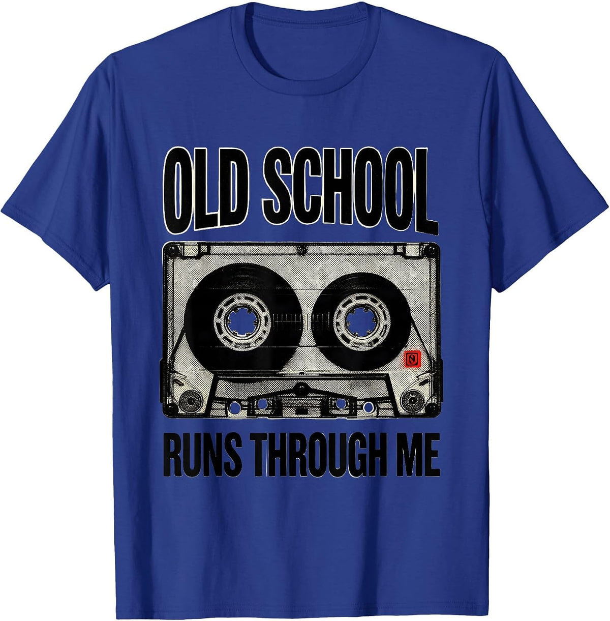 Old School Runs Through Me Vintage Hip Hop Rap Nostalgia T-Shirt - Royal Blue