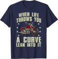 Funny Motorcycle Racer Design for Men Women Motorcycle Lover T-Shirt - Navy Blue