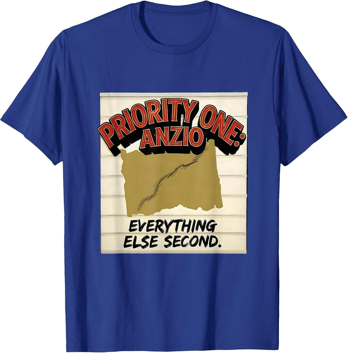Men's Priority One: Anzio Everything Else Second WWII History Buff T-Shirt - Royal Blue