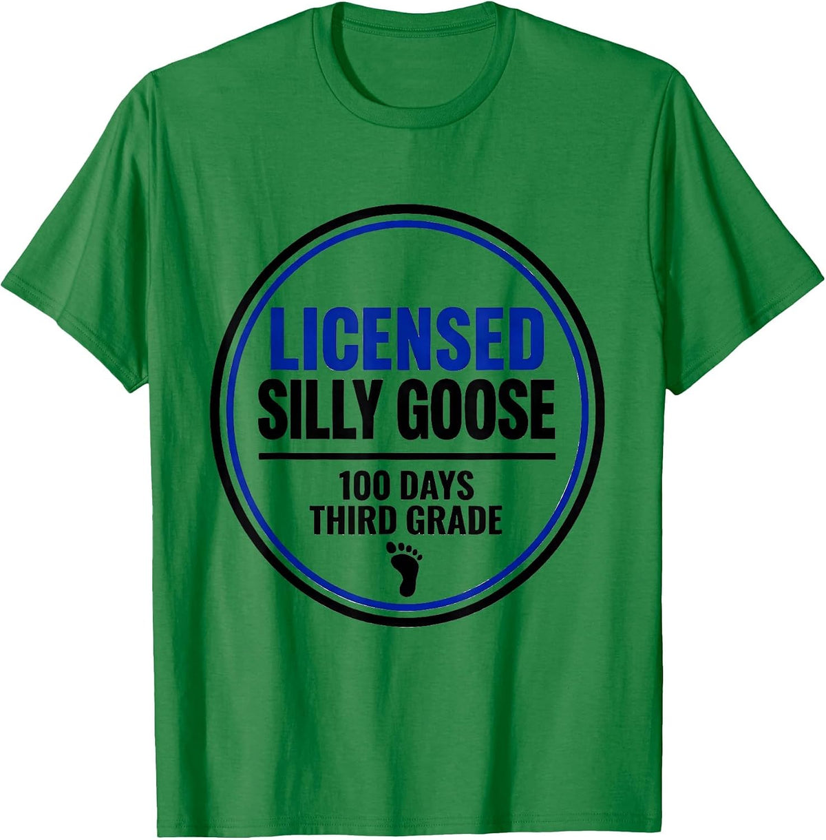 Men's Licensed Silly Goose 100 Days Third Grade Teacher T-Shirt - Kelly Green