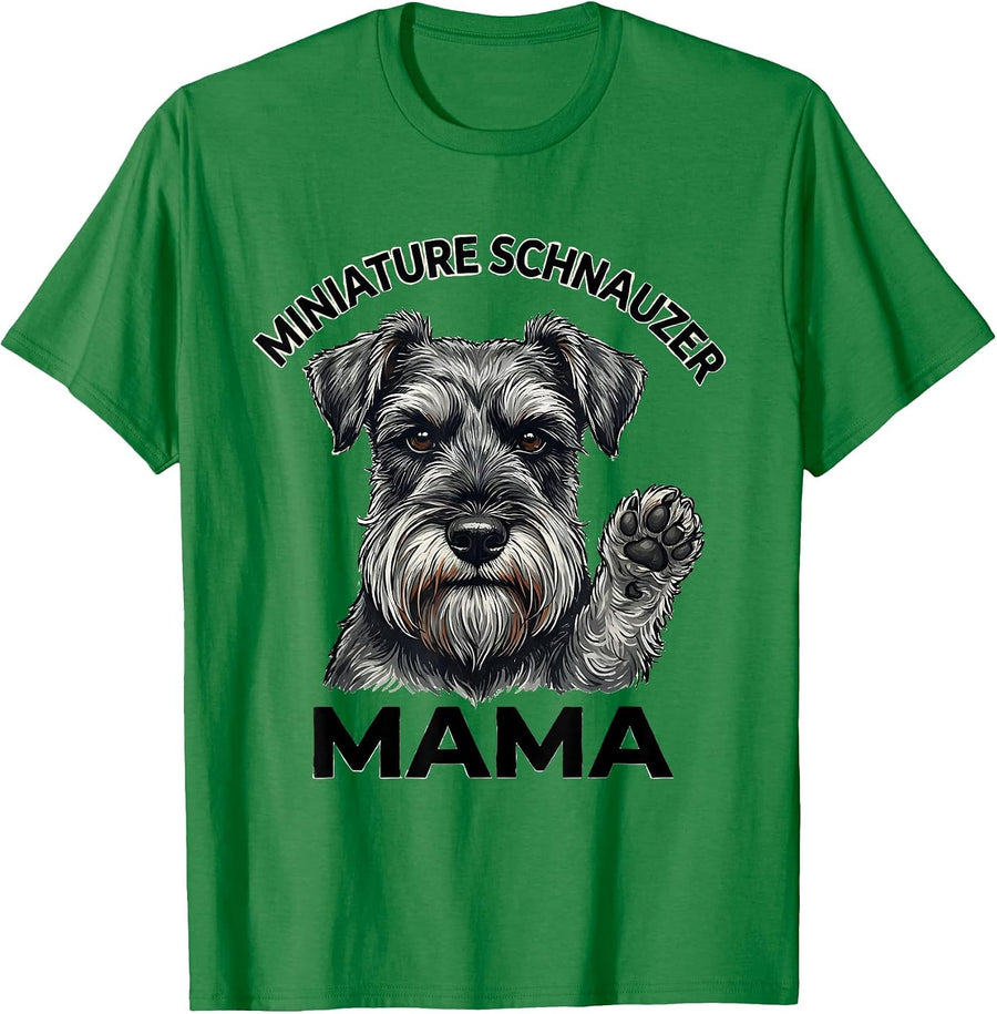 Men's Miniature Schnauzer Mama Funny Dog Lover Gift T-Shirt - Kelly Green
