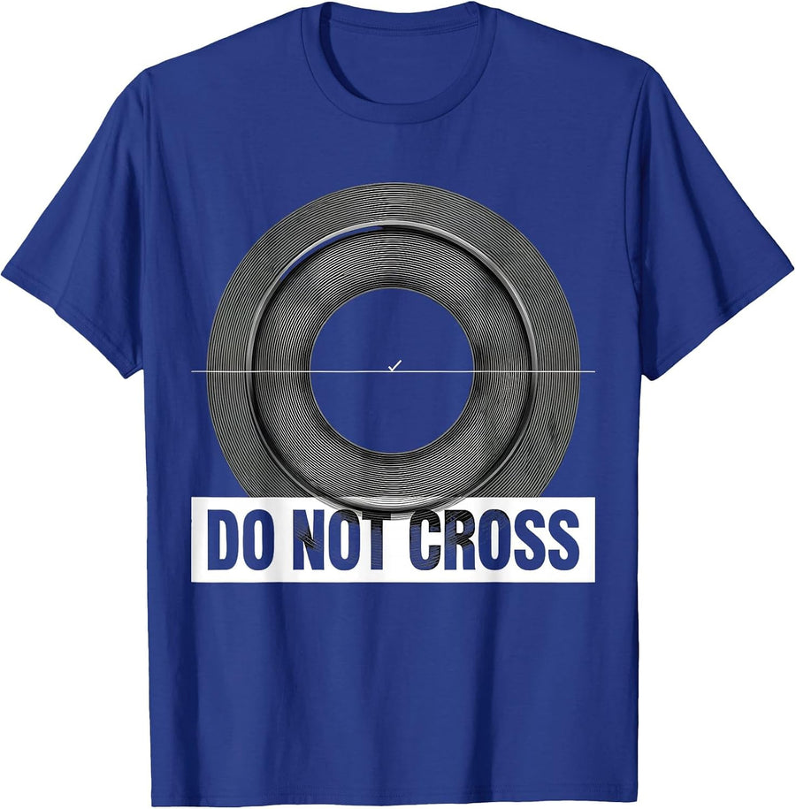 Do Not Cross Op Art Moire Black Hole Physics Astrophysicist T-Shirt - Royal Blue