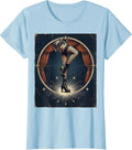Women's Showgirl High Heel Kick Stage Performance Art T-Shirt - Baby Blue