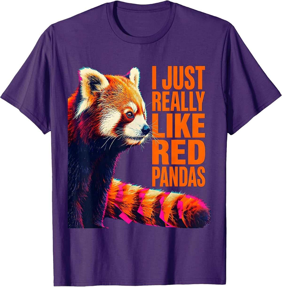 I Just Really Like Red Pandas Cute Animal Lover Gift T-Shirt - Purple