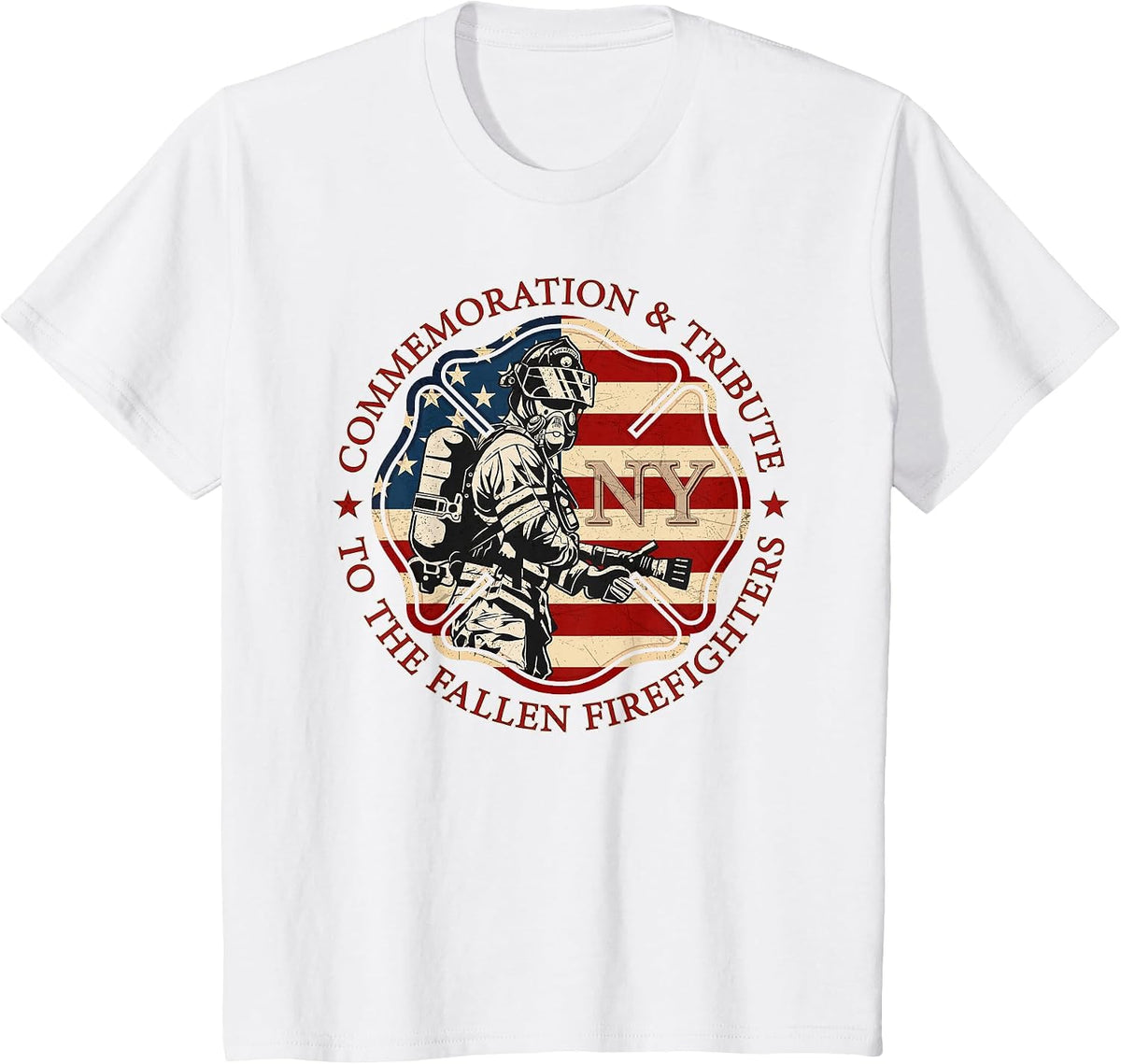 The Fallen Firefighters of New York New York Fire Department T-Shirt - White