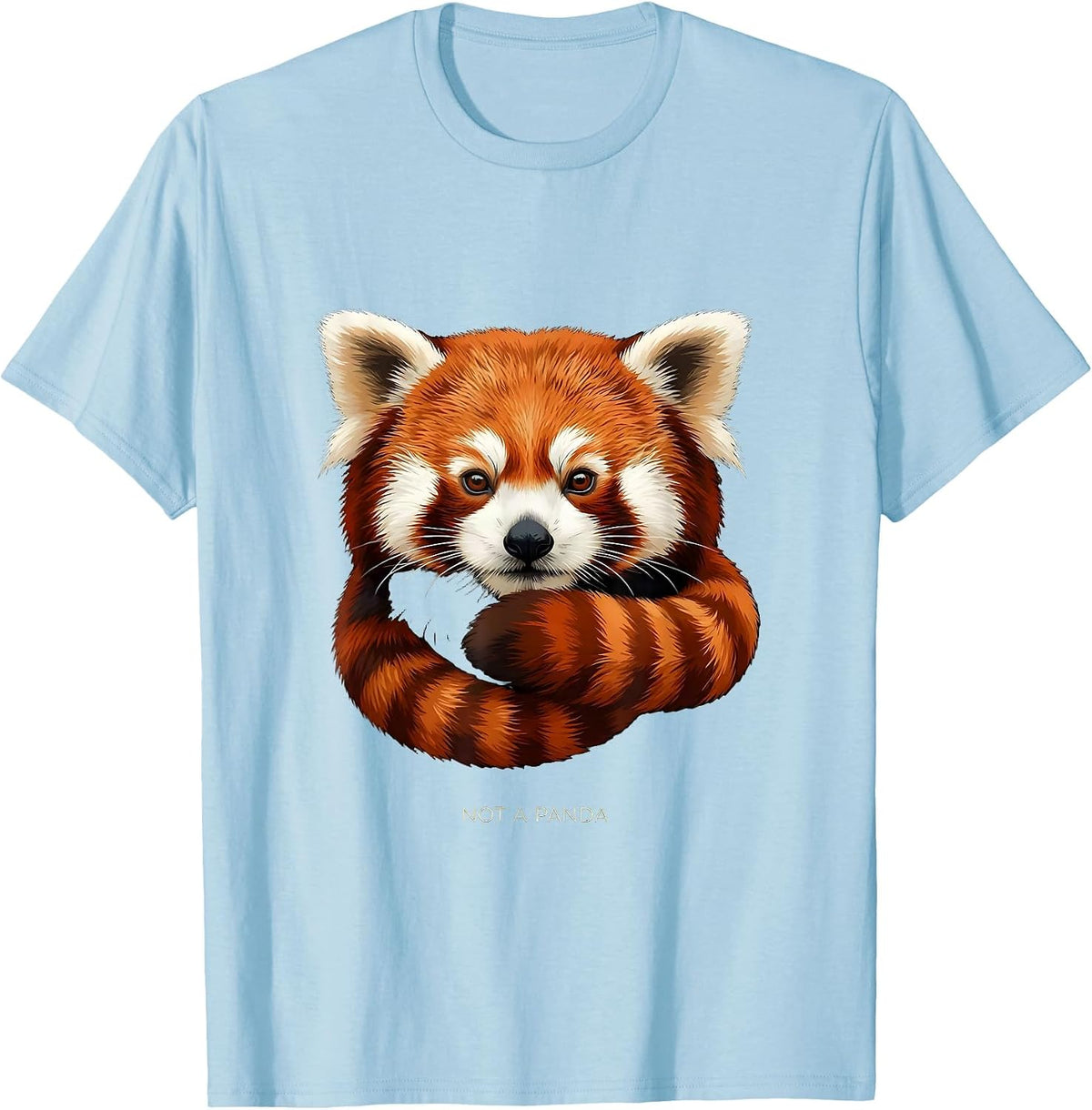 Men's Not A Panda Funny Red Panda Animal Lover Humor T-Shirt - Baby Blue