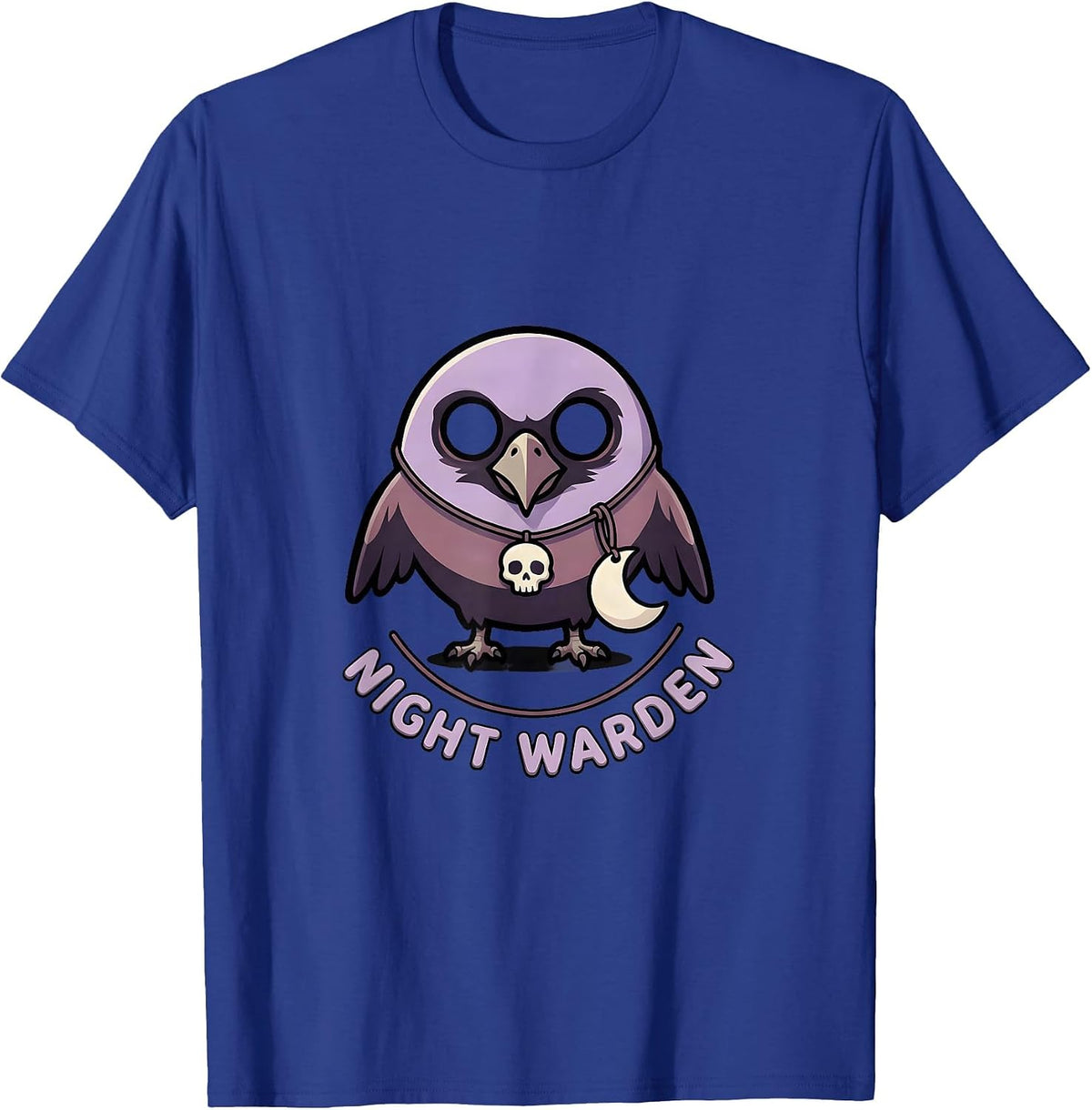Night Warden Horror Pastel Goth Kawaii Cute Raven T-Shirt - Royal Blue