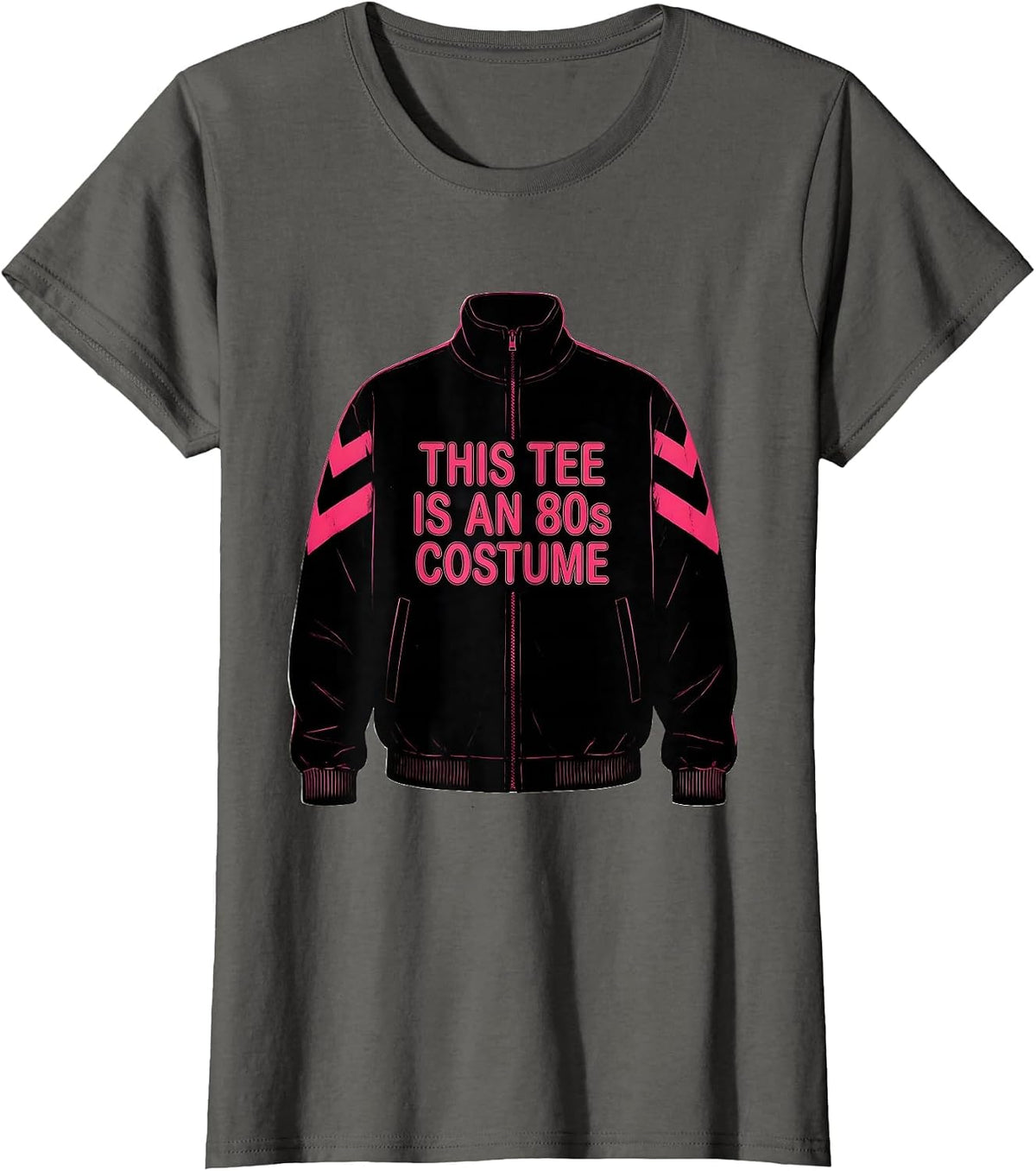 Women's This Tee Is An 80s Costume Funny 80s Party Retro Throwback T-Shirt - Asphalt Grey