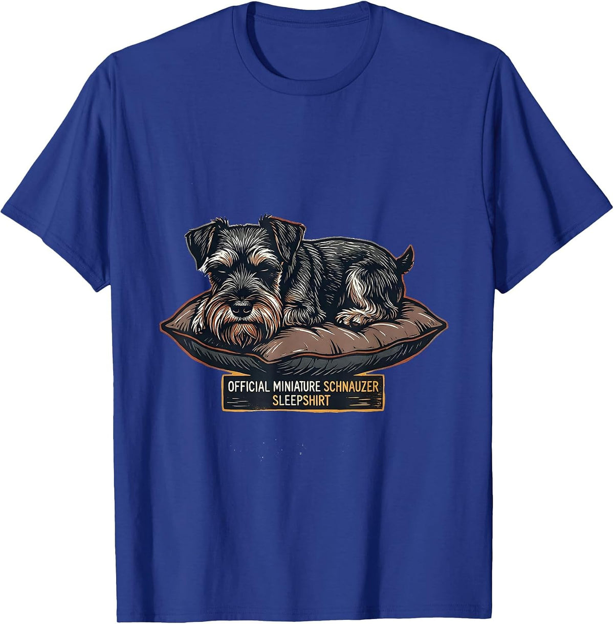 OFFICIAL MINIATURE SCHNAUZER SLEEPSHIRT Dog Lover T-Shirt - Royal Blue