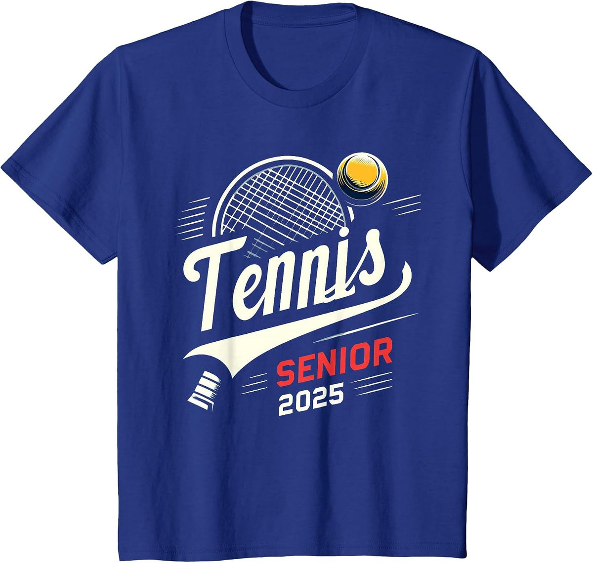 Tennis Senior 2025 Graduation Class of 2025 Graduate Pride T-Shirt - Royal Blue