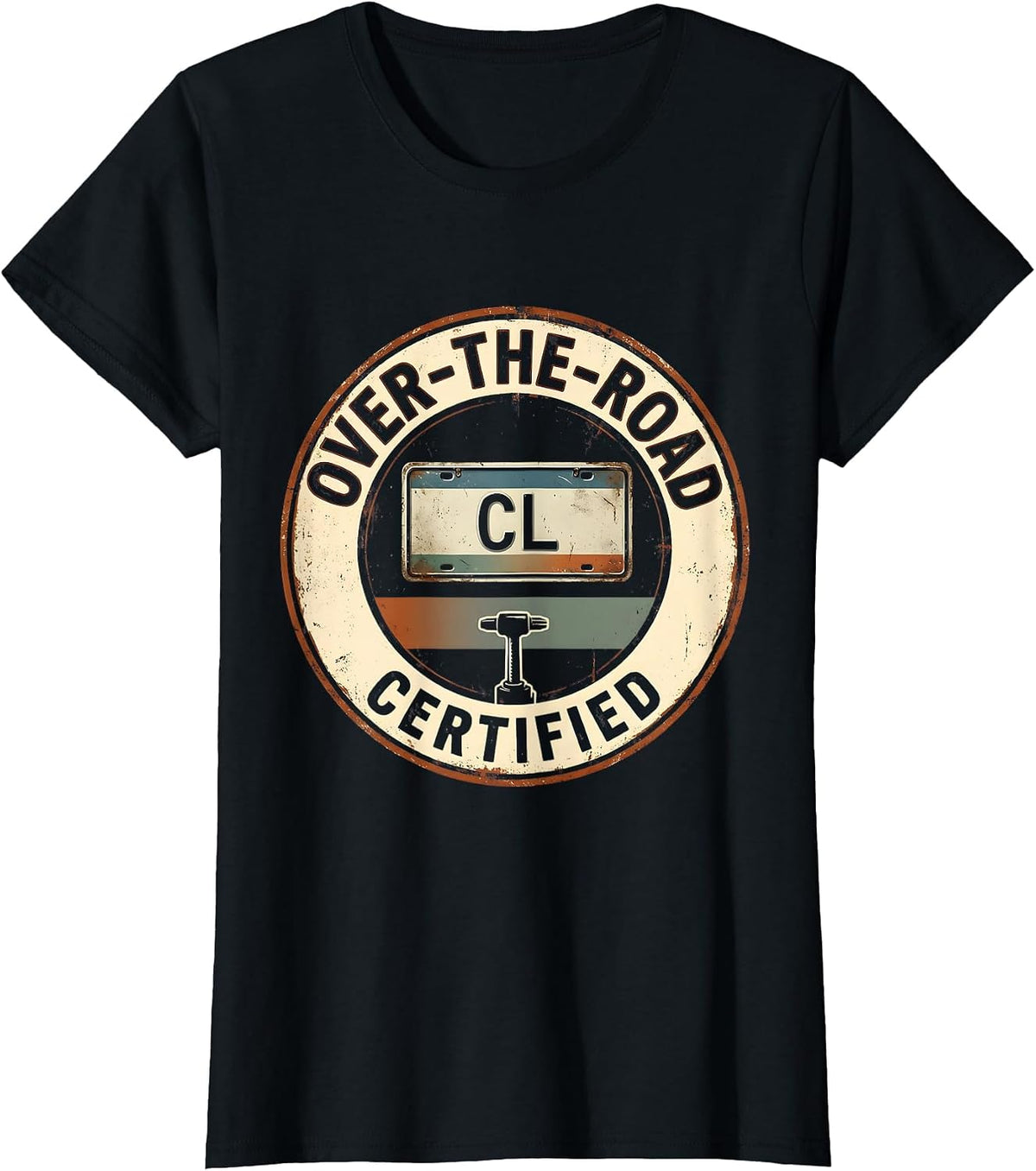 Over-The-Road Certified Vintage CDL Design T-Shirt - Black