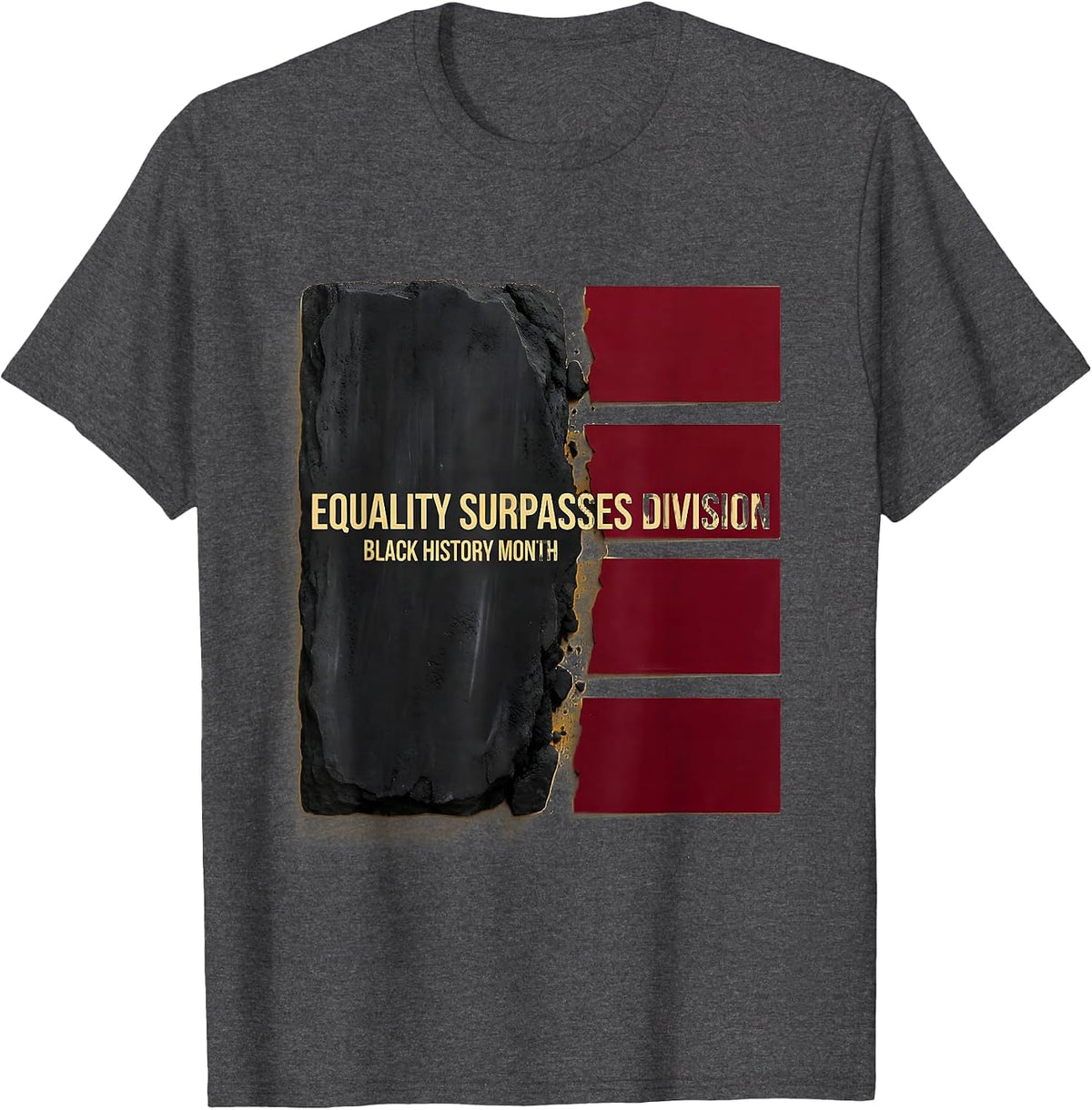 Men's Equality Surpasses Division Black History Month T-Shirt - Dark Heather Grey