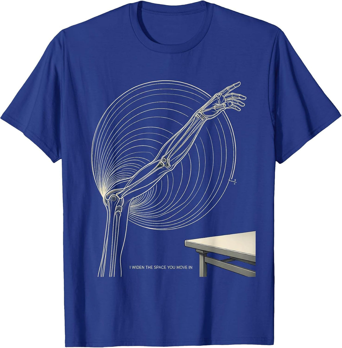 Men's I Widen The Space You Move In Funny Physical Therapist Gift T-Shirt - Royal Blue
