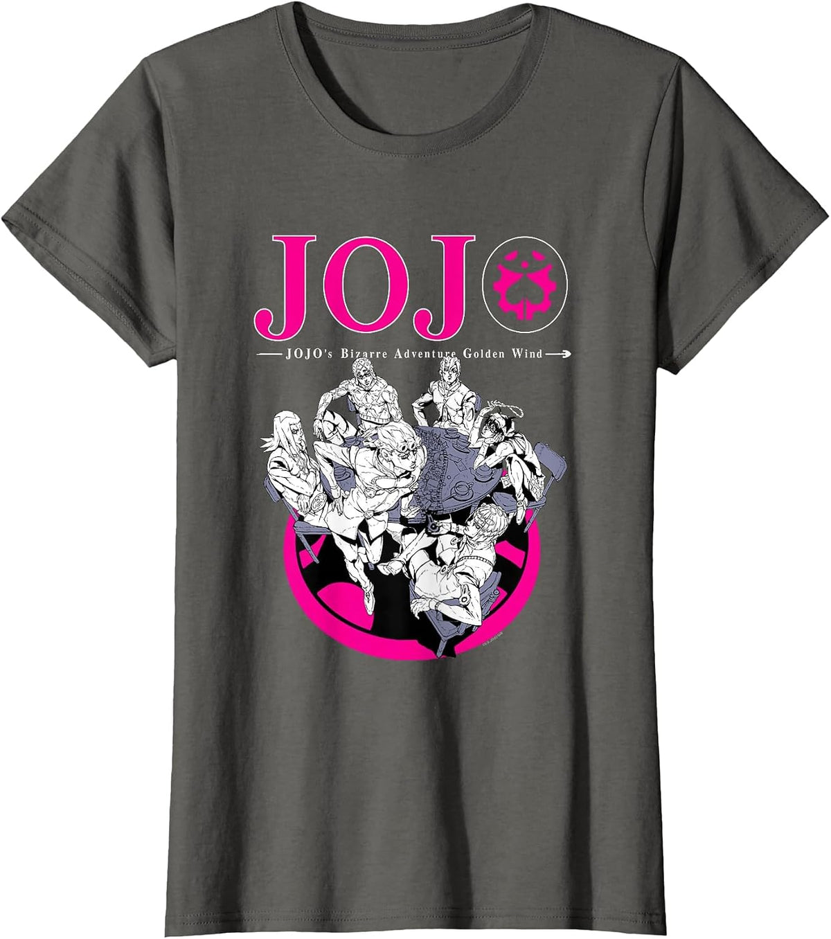 JoJo's Bizarre Adventure Part 5 Golden Wind Bruno's Gang T-Shirt - Asphalt Grey