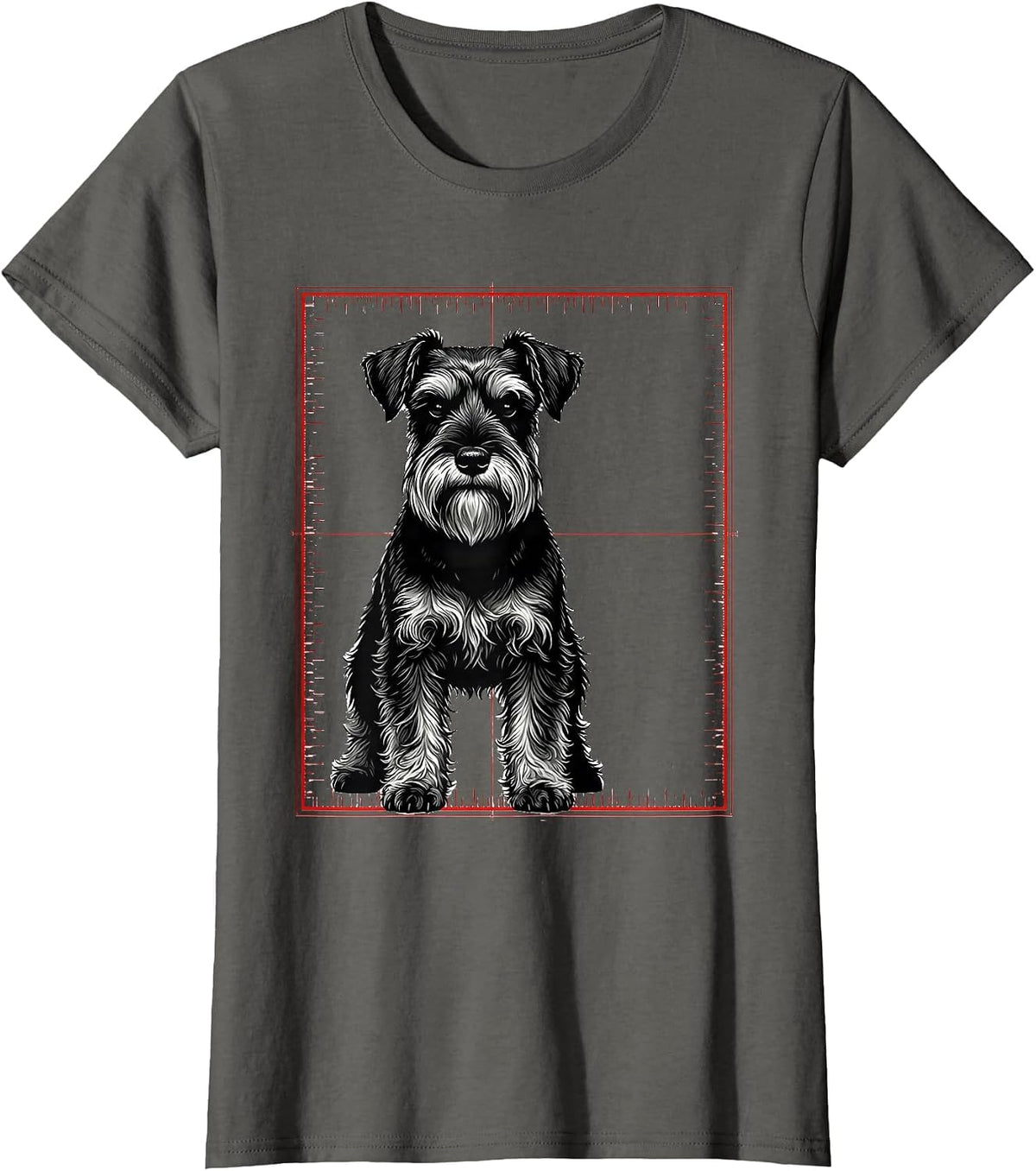 Women's Miniature Schnauzer Swiss Humor Dog Lover Gift T-Shirt - Asphalt Grey